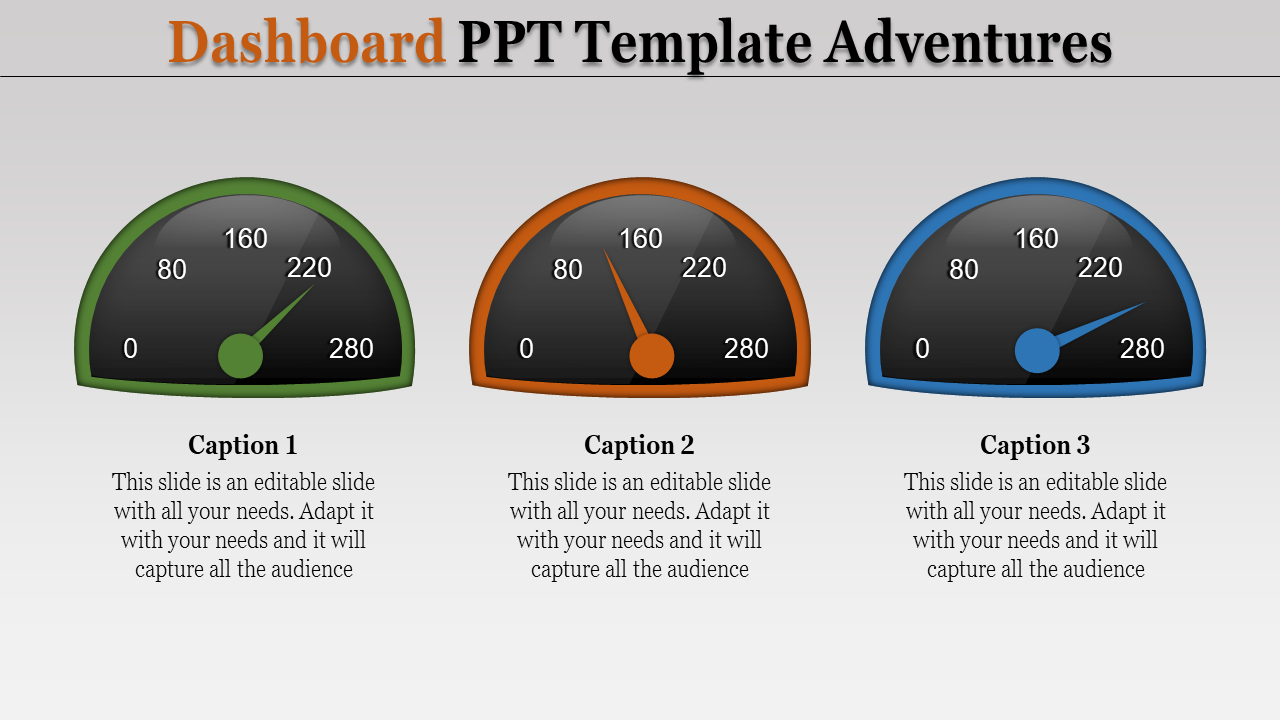 dashboard ppt template-Dashboard PPT Template Adventures